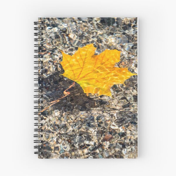 Item preview, Playful Patterns - Golden Maple Leaf with Scarlet Veins Floating Underwater designed and sold by Georgia Mizuleva.