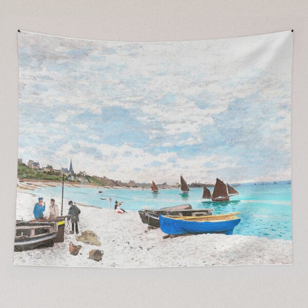 Item preview, monet beach painting designed and sold by SFTStudio.
