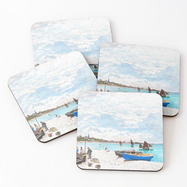 Item preview, monet beach painting designed and sold by SFTStudio.