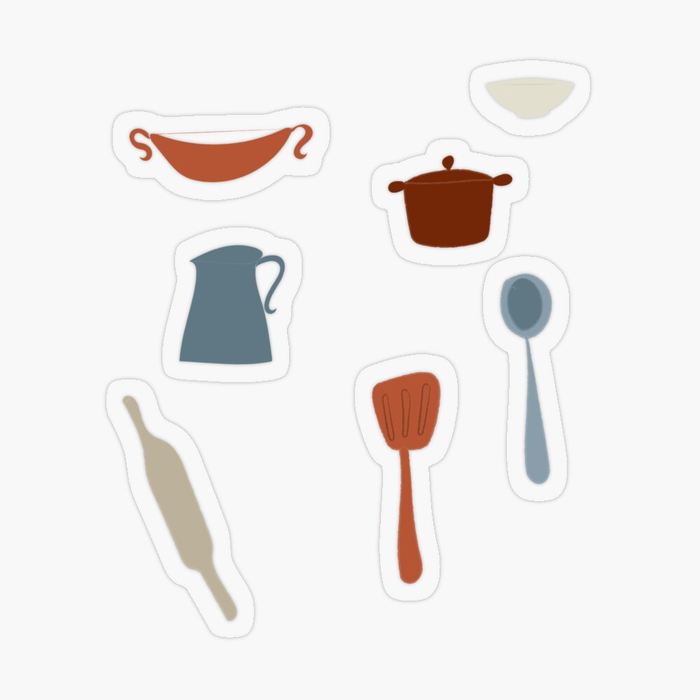 Kitchen Utensils (Green) Poster for Sale by ArtByDecember