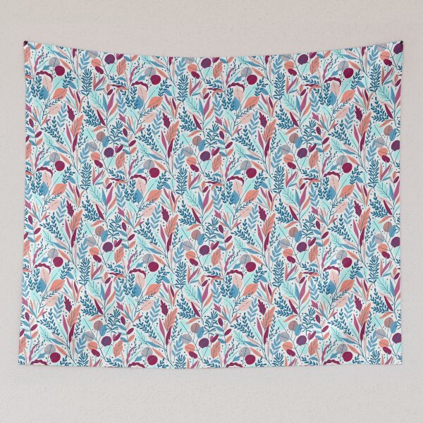 Item preview, Floral - Blues + Pinks designed and sold by NolkDesign.