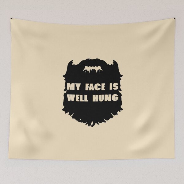 Item preview, Funny Gift Ideas For Him - WELL HUNG Bearded Man designed and sold by Sugar-Magnolia.