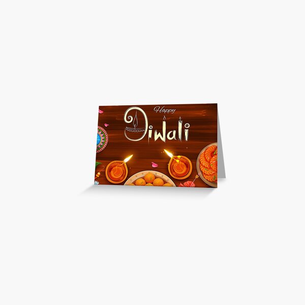 Happy Diwali festival of lights indian festival Greeting Card