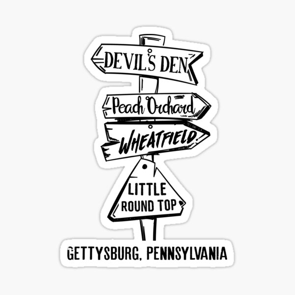 Vista previa del artículo con la obra «Vintage Gettysburg Pensilvania», diseñado y vendido por Mile Marker Brands.