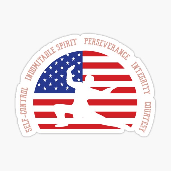 Artikel-Vorschau von Coole amerikanische Flagge stolzes Taekwondo Kampfkunstgeschenk, designt und verkauft von shirti.