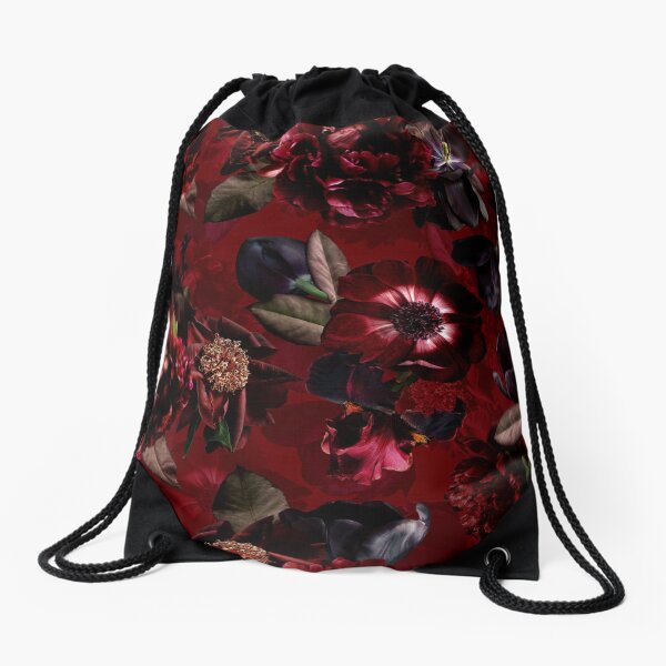 Item preview, Dark Red Midnight Roses  Botanical Night Garden Nightgarden designed and sold by UtArt.