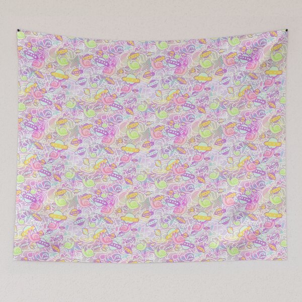 Item preview, Snails in Space Peach Pink Pattern designed and sold by Bryn Forrester.