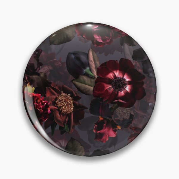 Item preview, Dark Purple Gray Midnight Roses Botanical Night Garden Nightgarden designed and sold by UtArt.