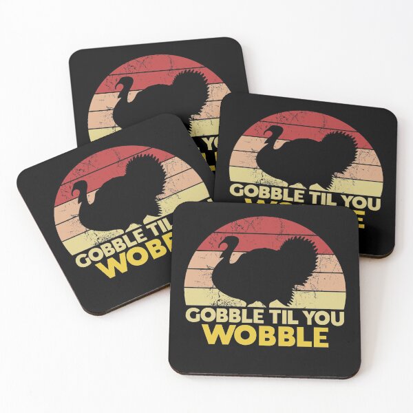 Item preview, Gobble Til You Wobble Funny Thanksgiving Pun designed and sold by juvajay.