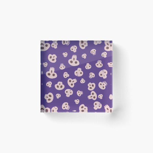 Item preview, pink skulls halloween pattern designed and sold by rysunki-malunki.