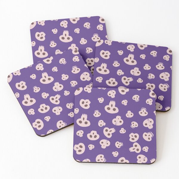 Item preview, pink skulls halloween pattern designed and sold by rysunki-malunki.