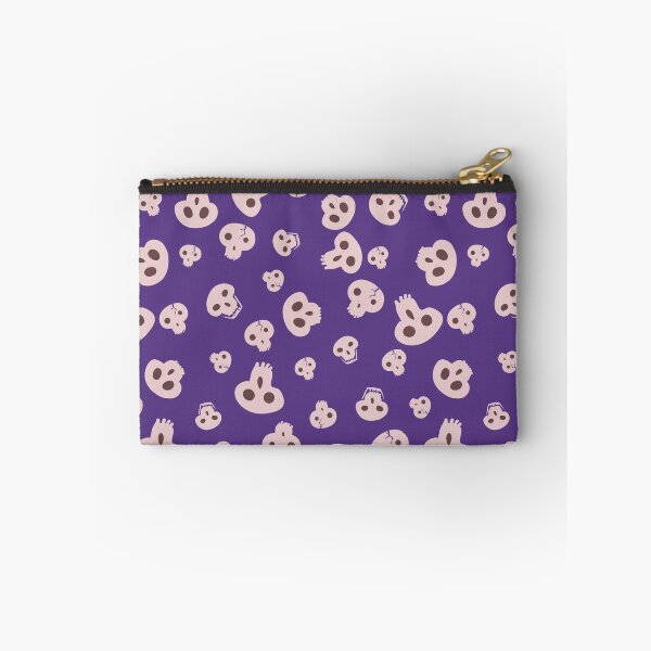 Item preview, pink skulls halloween pattern designed and sold by rysunki-malunki.