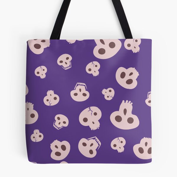 Item preview, pink skulls halloween pattern designed and sold by rysunki-malunki.