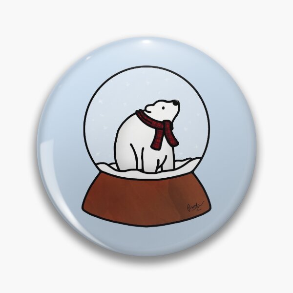 Item preview, Polar Bear Snow Globe Doodle designed and sold by tdoodles.