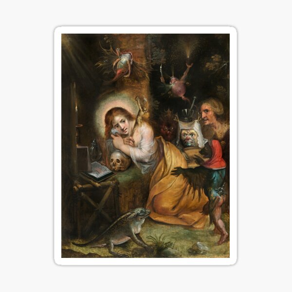 Vista previa del artículo con la obra «Frans Francken the Younger - The Penitent Mary Magdalene visited by the Seven Deadly Sins, 1607 - frans francken II», diseñado y vendido por Vintage Designs +.