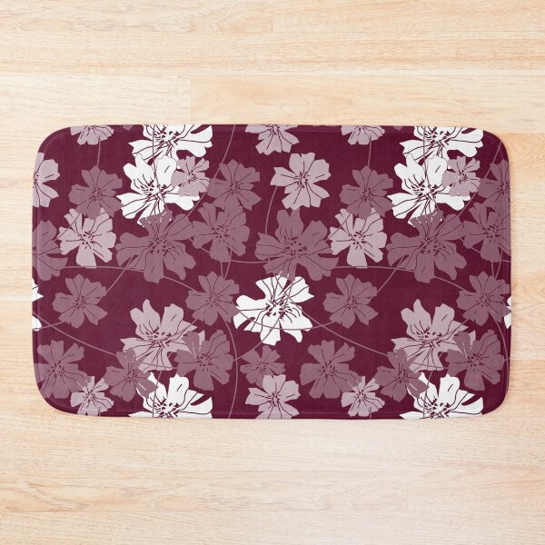 Item preview, Flowers and tendrils - white - dark red designed and sold by kobyakov.