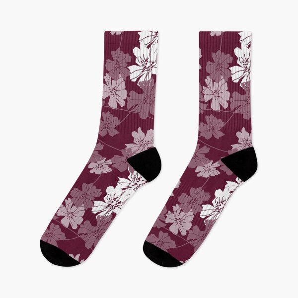 Item preview, Flowers and tendrils - white - dark red designed and sold by kobyakov.