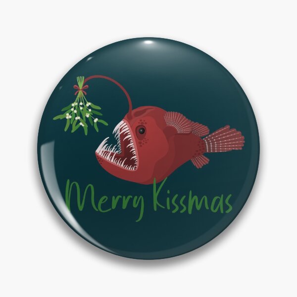 Item preview, Merry kissmas anglerfish under the mistletoe designed and sold by Tefra.