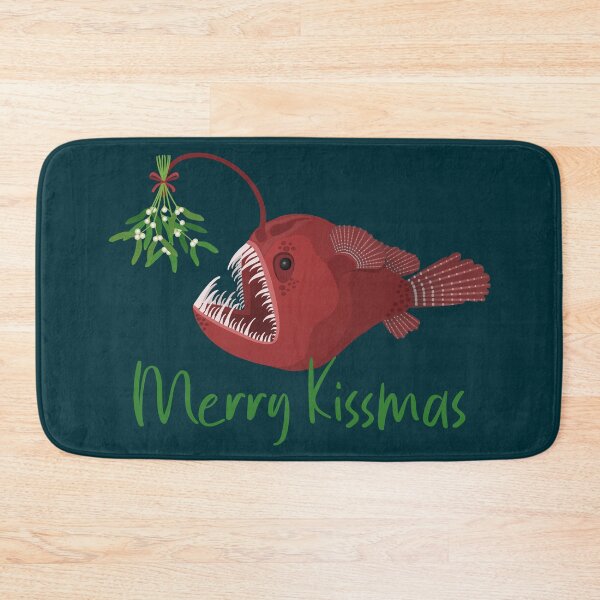 Item preview, Merry kissmas anglerfish under the mistletoe designed and sold by Tefra.
