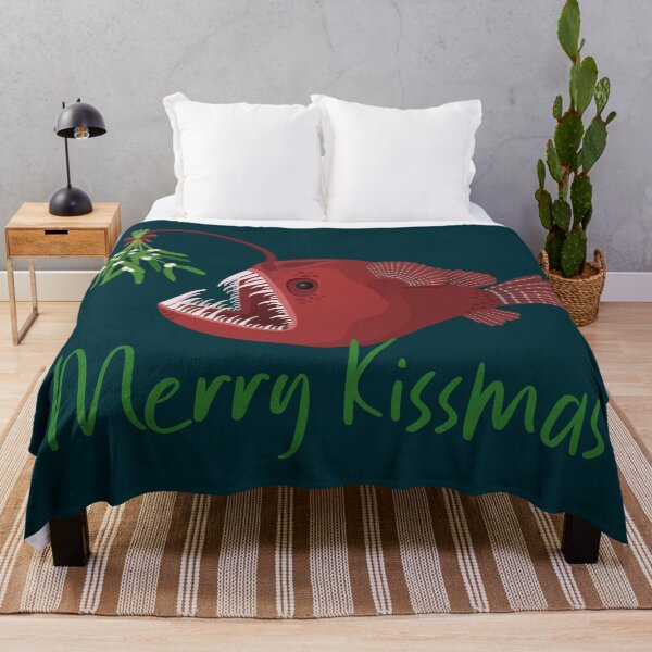 Item preview, Merry kissmas anglerfish under the mistletoe designed and sold by Tefra.