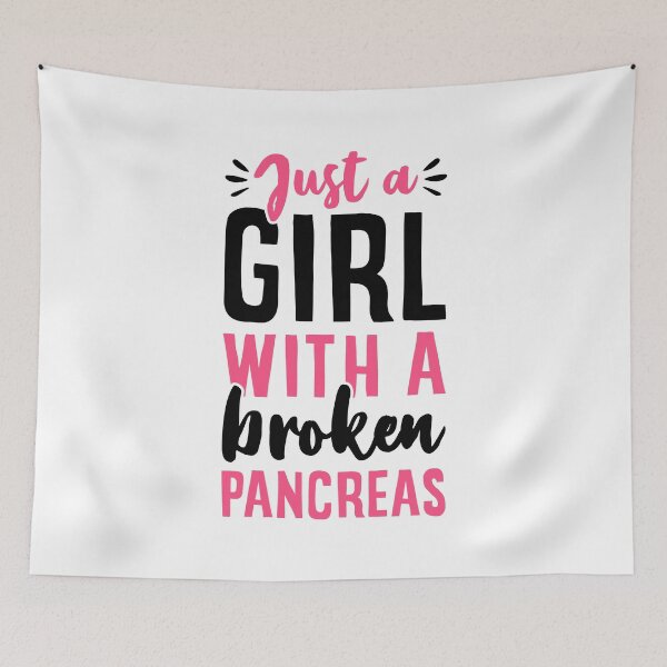 Item preview, Just A Girl With A Broken Pancreas - Funny Diabetes  designed and sold by T-shirt For You.