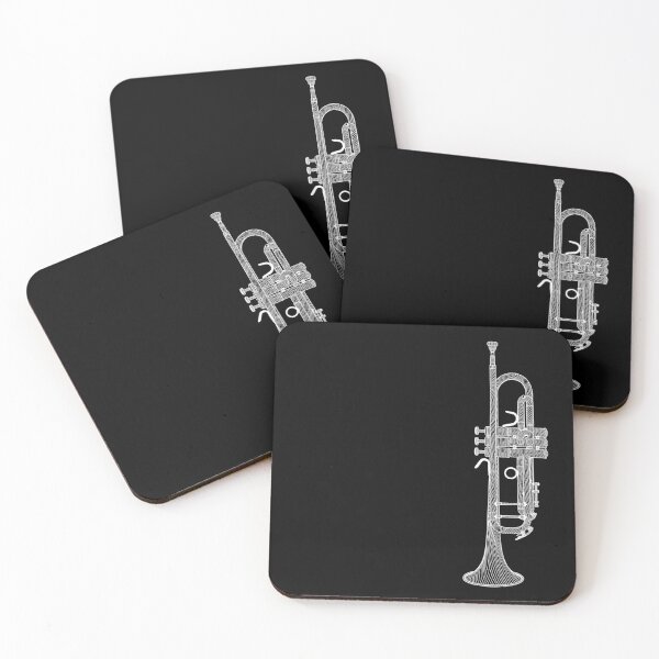 Item preview, Big Trumpet Music Line Art Illustration designed and sold by line212line.