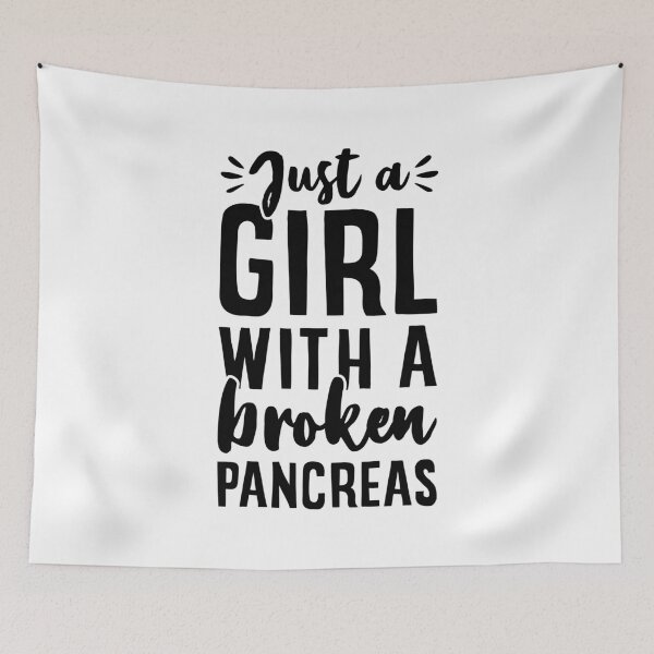 Item preview, Just A Girl With A Broken Pancreas - Funny Diabetes  designed and sold by T-shirt For You.