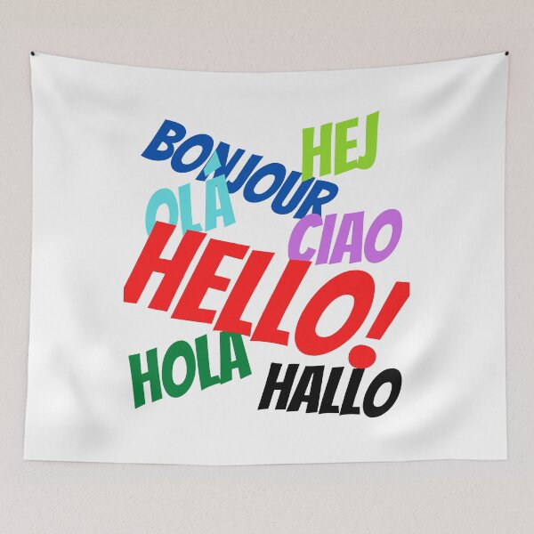 Item preview, Hello in multiple Languages designed and sold by ajtechdesigns.