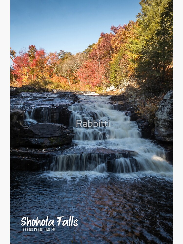 Shohola Falls in the Pocono Mountains, PA, at peak fall foliage by Rabbitti