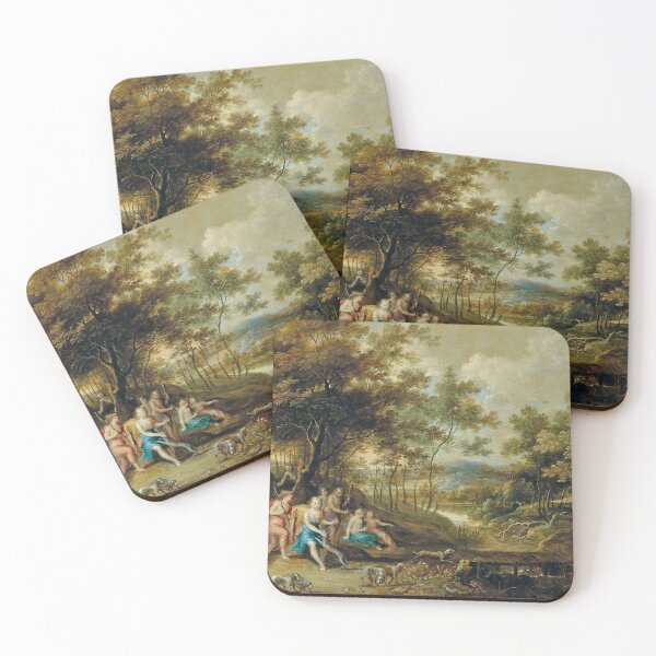 Item preview, Forest scene with dogs and people - frans wouters designed and sold by Vintage Designs +.