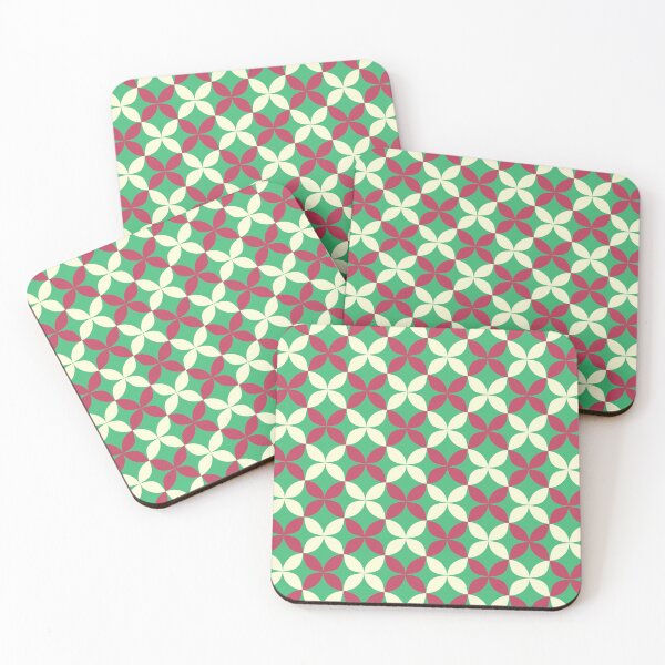 Item preview, Preppy Red Green Abstract Christmas Floral Pattern designed and sold by IamTrending.