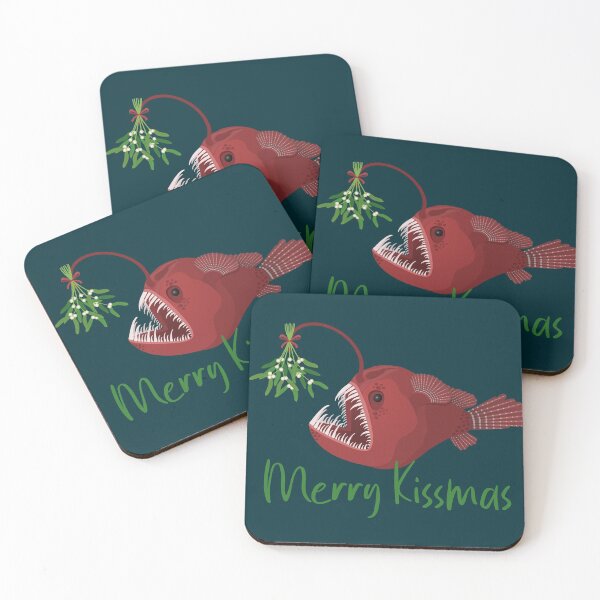 Item preview, Merry kissmas anglerfish under the mistletoe designed and sold by Tefra.