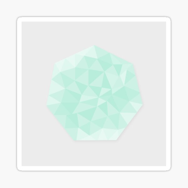 Geometric Heptagon - Teal Sticker