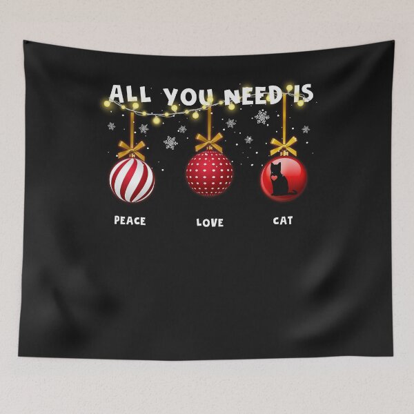Item preview, Funny Christmas Dog Shirt Peace love Cat Lover Gift designed and sold by UriahKoch.