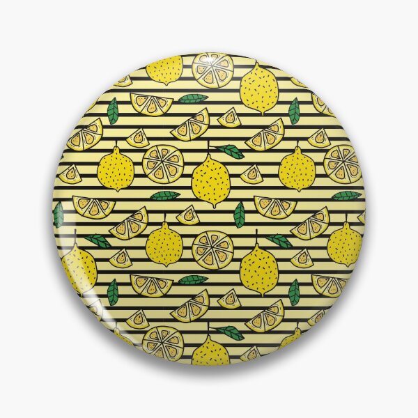 Item preview, Adorable Yellow Lemon Pattern - stripes and yellow background designed and sold by siddeshpansare.