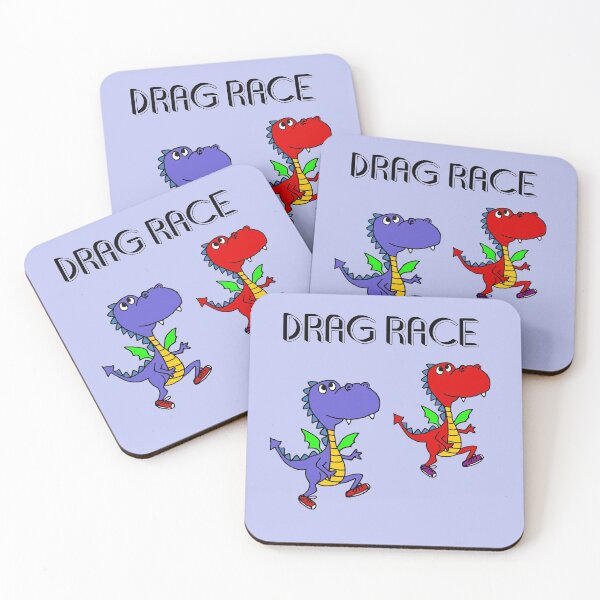 Item preview, Funny Dragons Running Drag Race Pun designed and sold by Nature's Fancy.