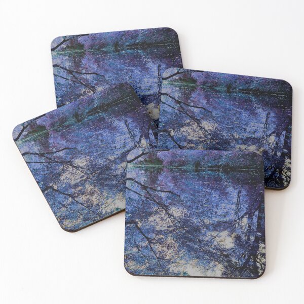 Item preview, Fantasy Nature Scene with Blue and Purple Artistic Foilage Reflecting in the Water designed and sold by Zen  Goat.