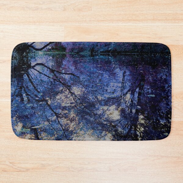 Item preview, Fantasy Nature Scene with Blue and Purple Artistic Foilage Reflecting in the Water designed and sold by Zen  Goat.