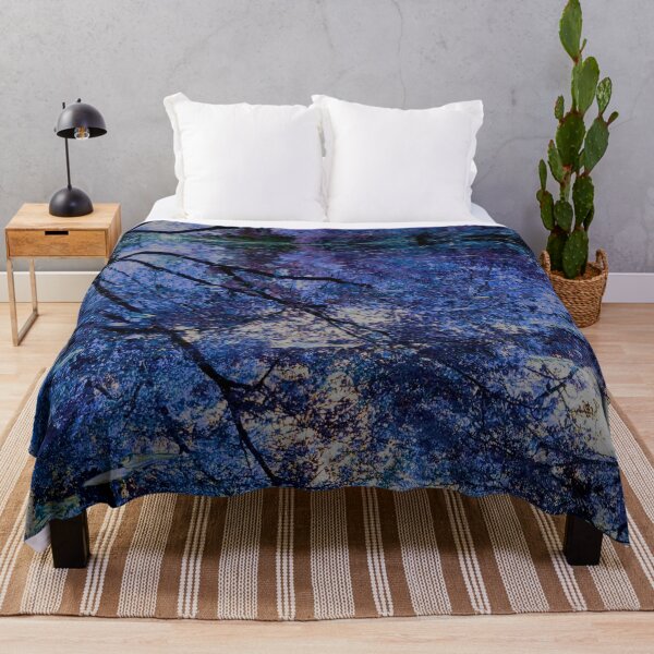 Item preview, Fantasy Nature Scene with Blue and Purple Artistic Foilage Reflecting in the Water designed and sold by Zen  Goat.