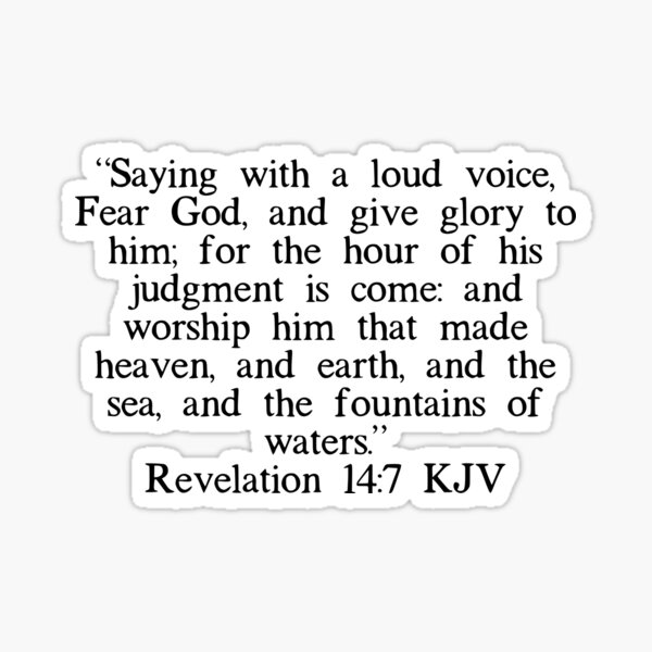 Item preview, Revelation 14:7 KJV designed and sold by IBMClothing.