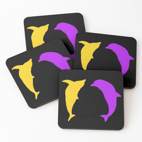 Item preview, Two jumping dolphins silhouette designed and sold by MIRO3D.