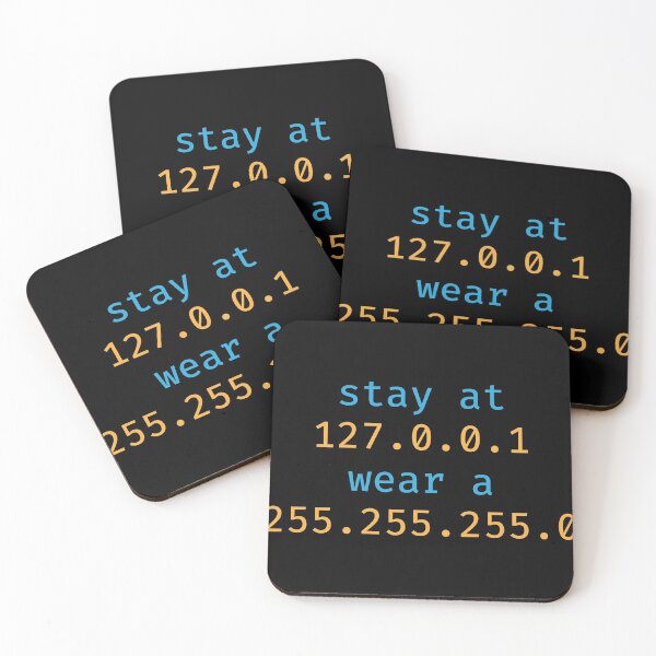 Item preview, Corona IT Geek Stay At Home and Wear A Mask 127.0.0.1 – 255.255.255.0 designed and sold by Jan Bayer.