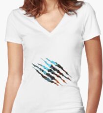 Rengar Claw Women's Fitted V-Neck T-Shirt