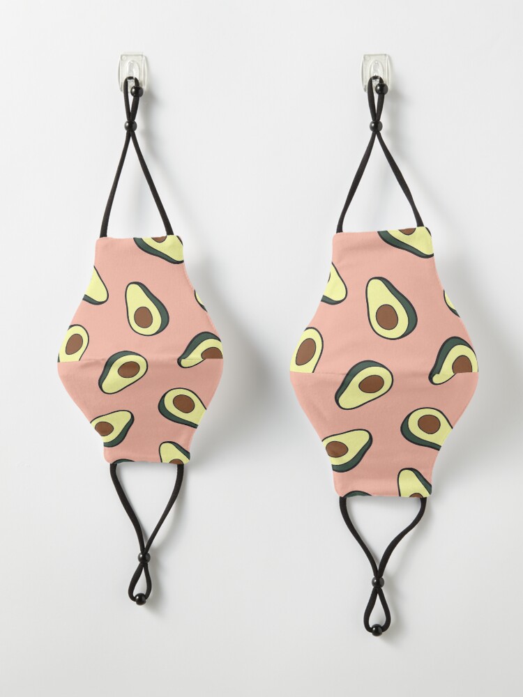 Alternate view of Avocado Pattern in Pink Mask