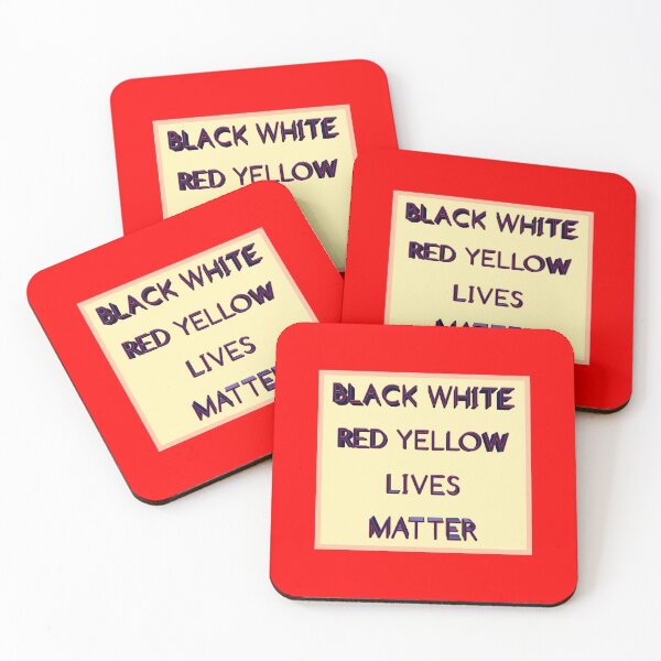 Item preview, Black White Red Yellow lives matter 002 designed and sold by ITALY-Roselli-.