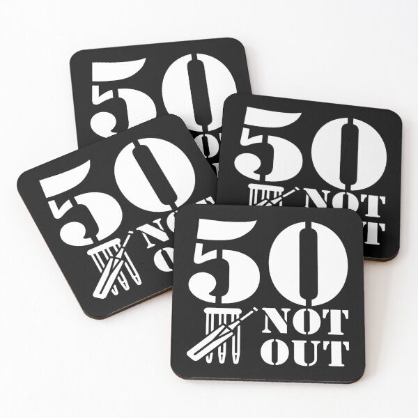 Item preview, 50 NOT OUT CRICKET DESIGN designed and sold by PoshJocks.
