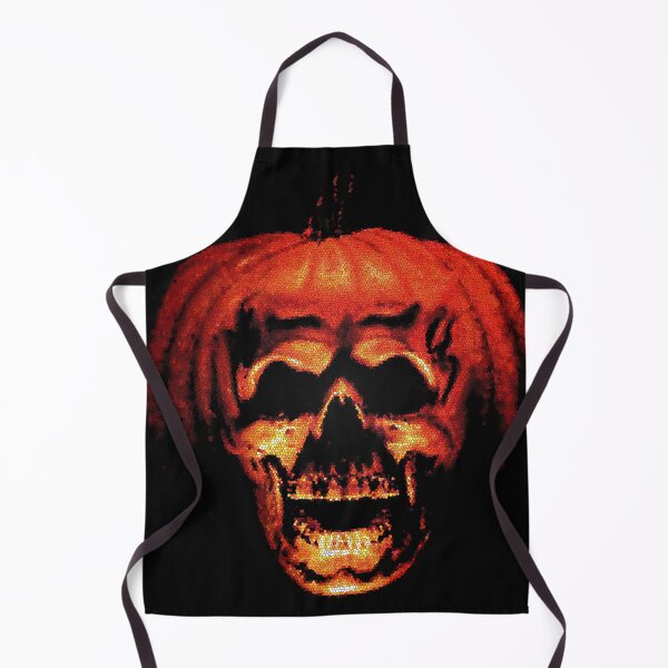 Item preview, Halloween II Pumpkin Skull Stained Glass designed and sold by Falln.