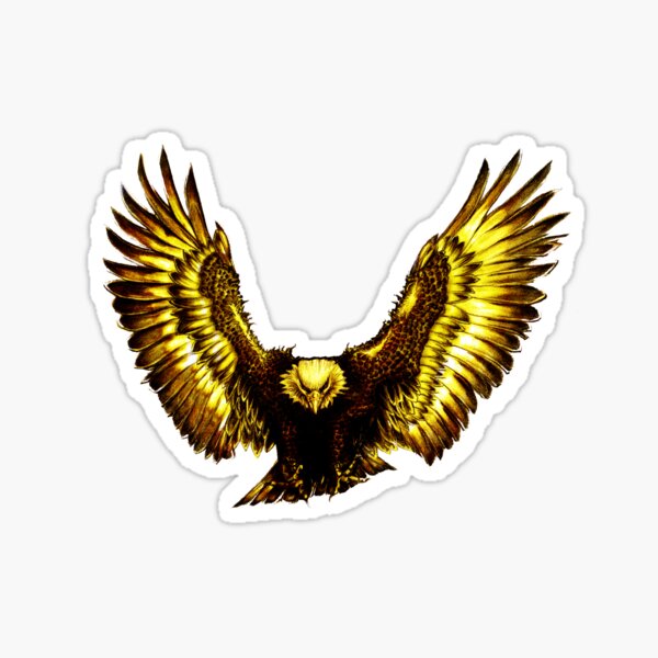 Golden Eagle Sticker By Axtechhub Redbubble