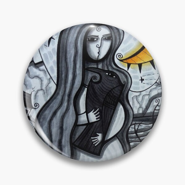 Item preview, Woman with Crow (/Raven) ... dk2020oct14a designed and sold by ArtistDavidKing.