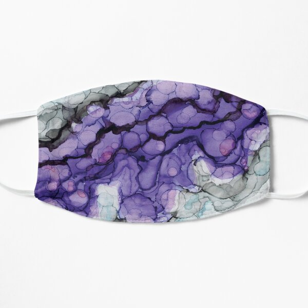 Abstract Purple Agate Flat Mask